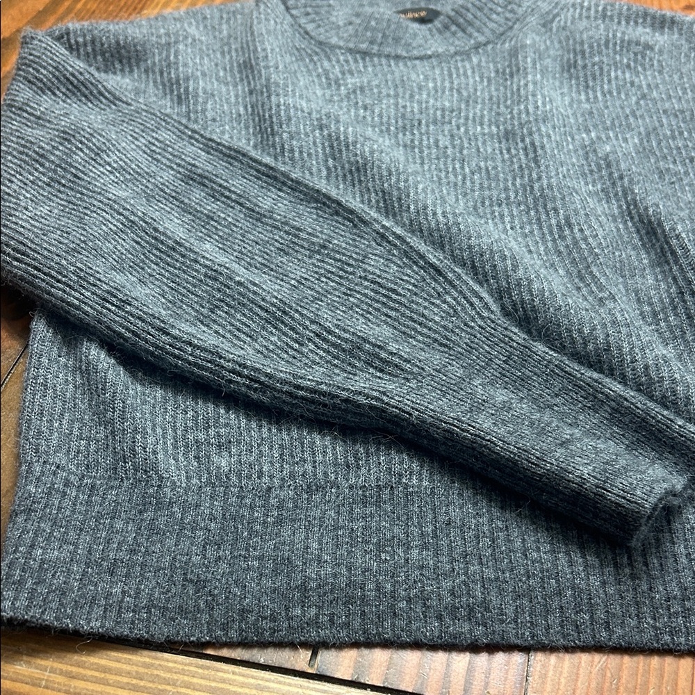 Quince Grey Crewneck Knit Sweater - Picture 3 of 3
